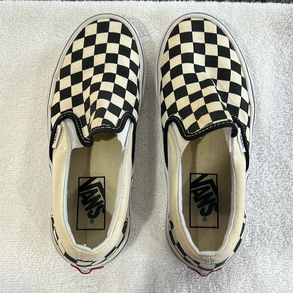 Vans Women’s Classic Slip-On Checkerboard Shoe -Size 5